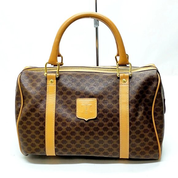CELINE Hand Bag Brown PVC 497-070325 - Picture 1 of 14